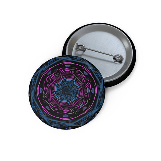 Mandala Custom Pin Buttons - Tales from the Tangle