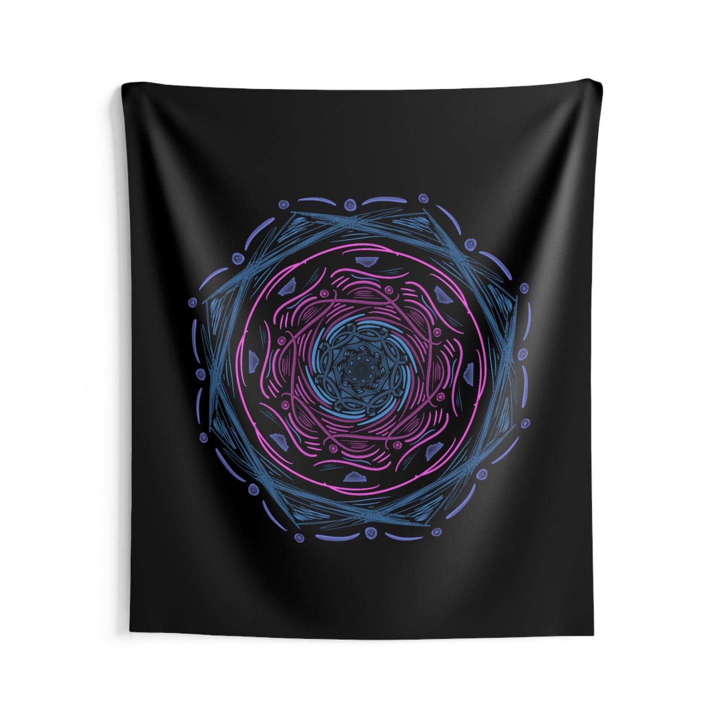 Dark Mandala Indoor Wall Tapestries - Tales from the Tangle