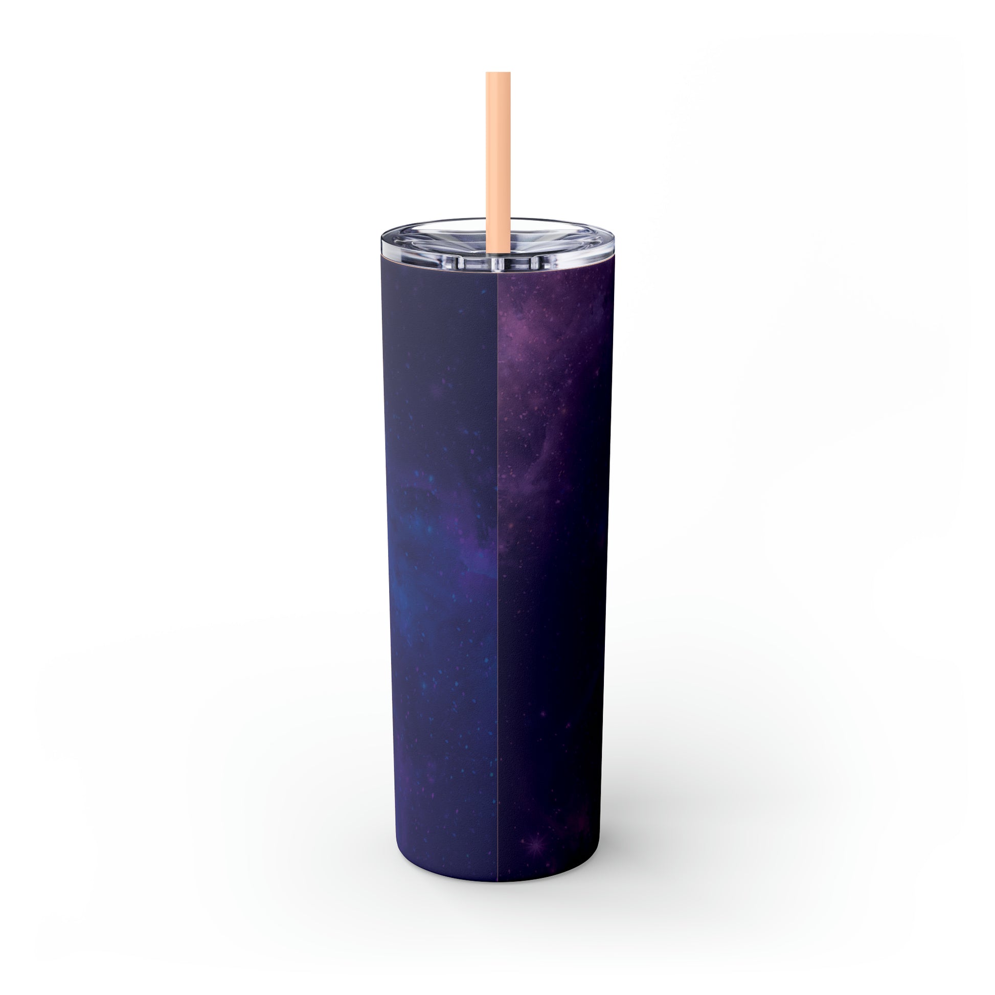 Galaxy Print Skinny Tumbler with Straw, 20oz - Tales from the Tangle