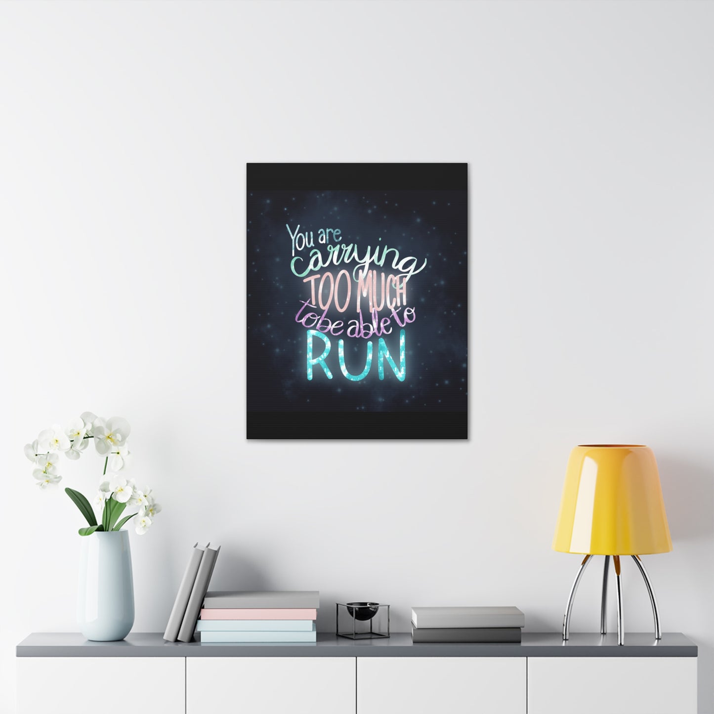 You are carrying too much to be able to run Canvas Gallery Wraps