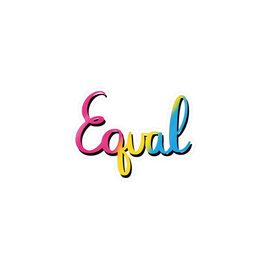 Pansexual Pride Equal Kiss-Cut Vinyl Decals - Tales from the Tangle