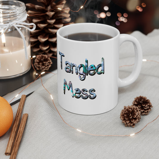 Tangled Mess Yarn Ceramic Mug 11oz - Tales from the Tangle