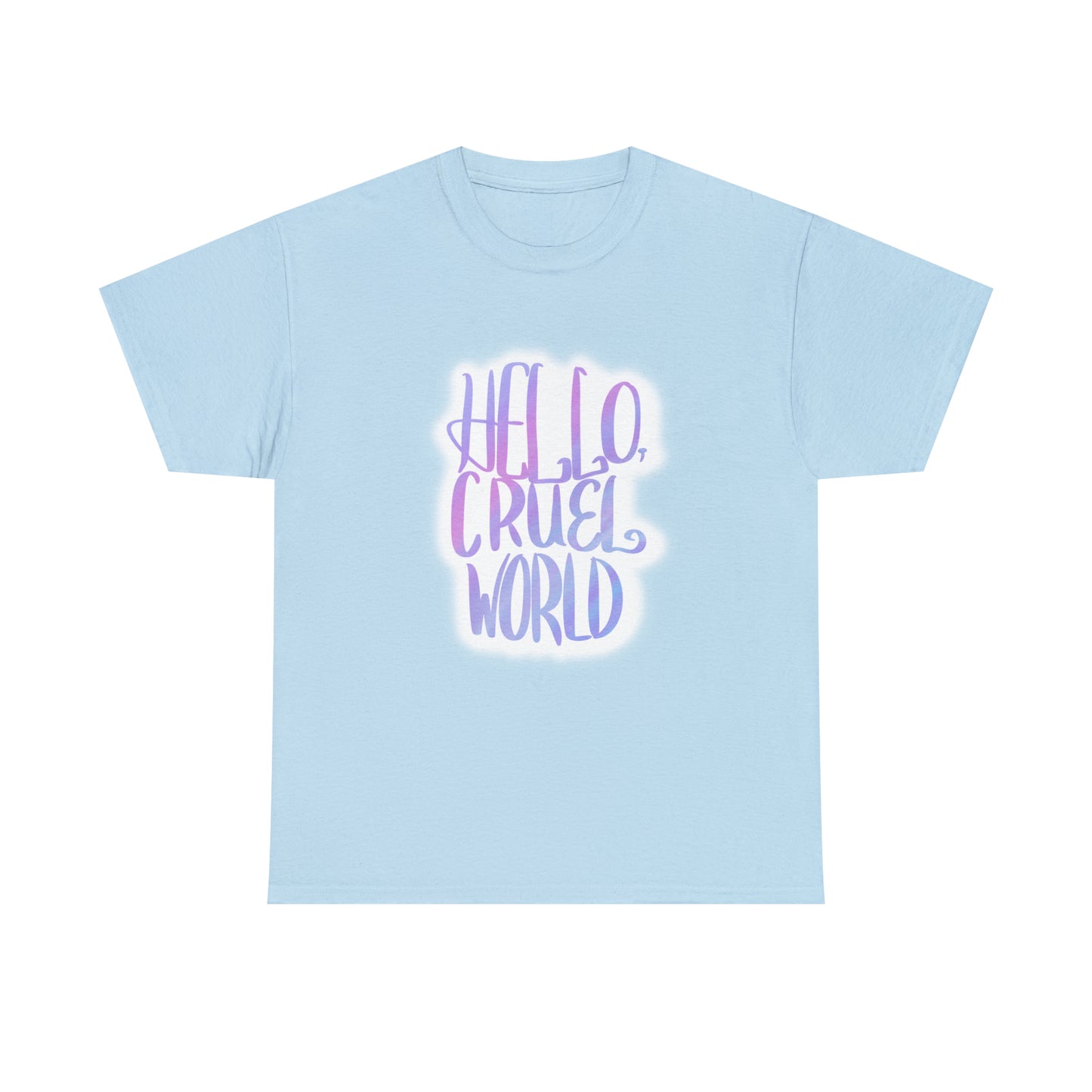 Hello Cruel World Unisex Heavy Cotton Tee - Tales from the Tangle