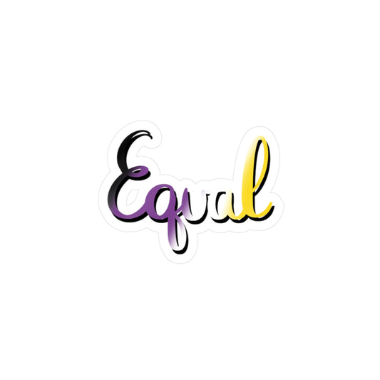 Nonbinary Pride Equal Kiss-Cut Vinyl Decals - Tales from the Tangle