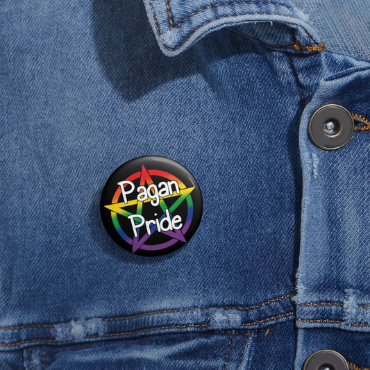 Pagan Pride Pentacle Custom Pin Buttons - Tales from the Tangle