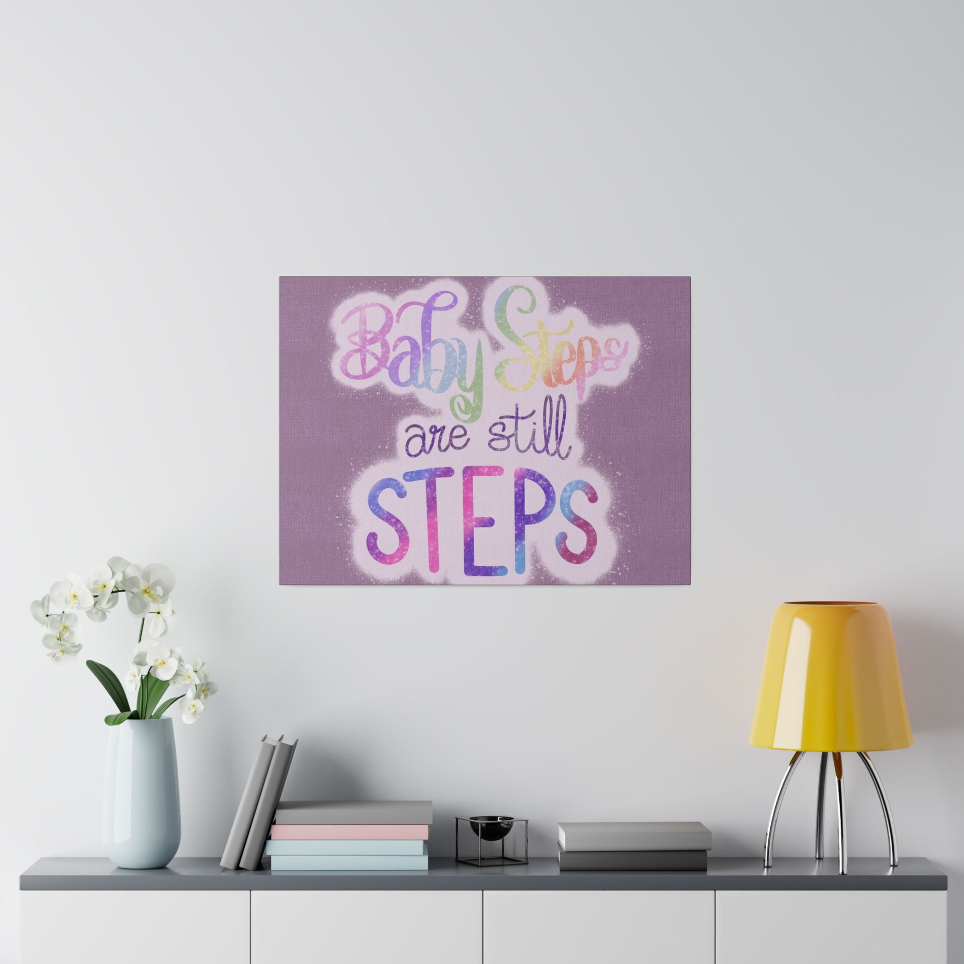 Baby Steps are Still Steps Matte Canvas, Stretched, 0.75" - Tales from the Tangle