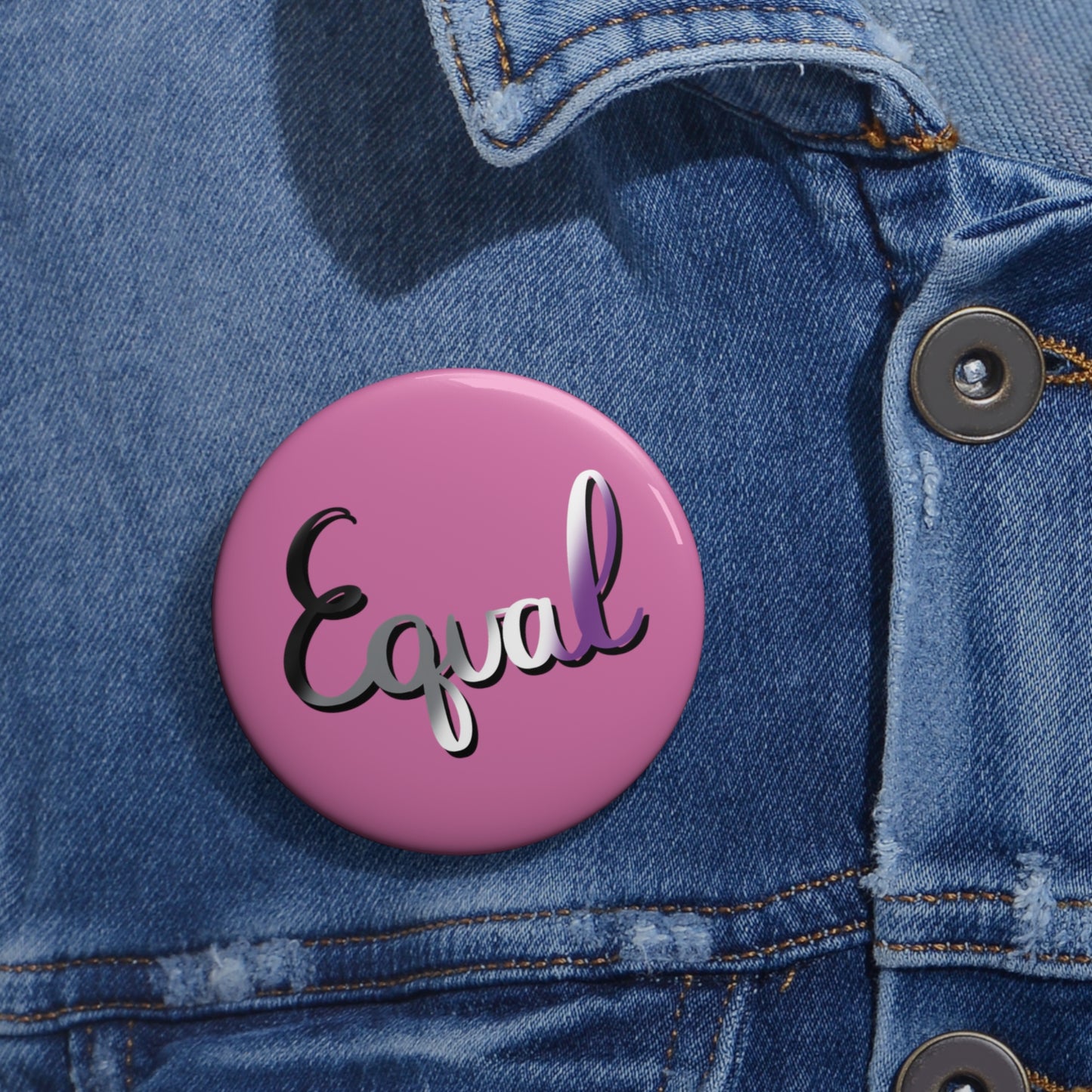 Asexual Pride Equal Custom Pin Buttons - Tales from the Tangle