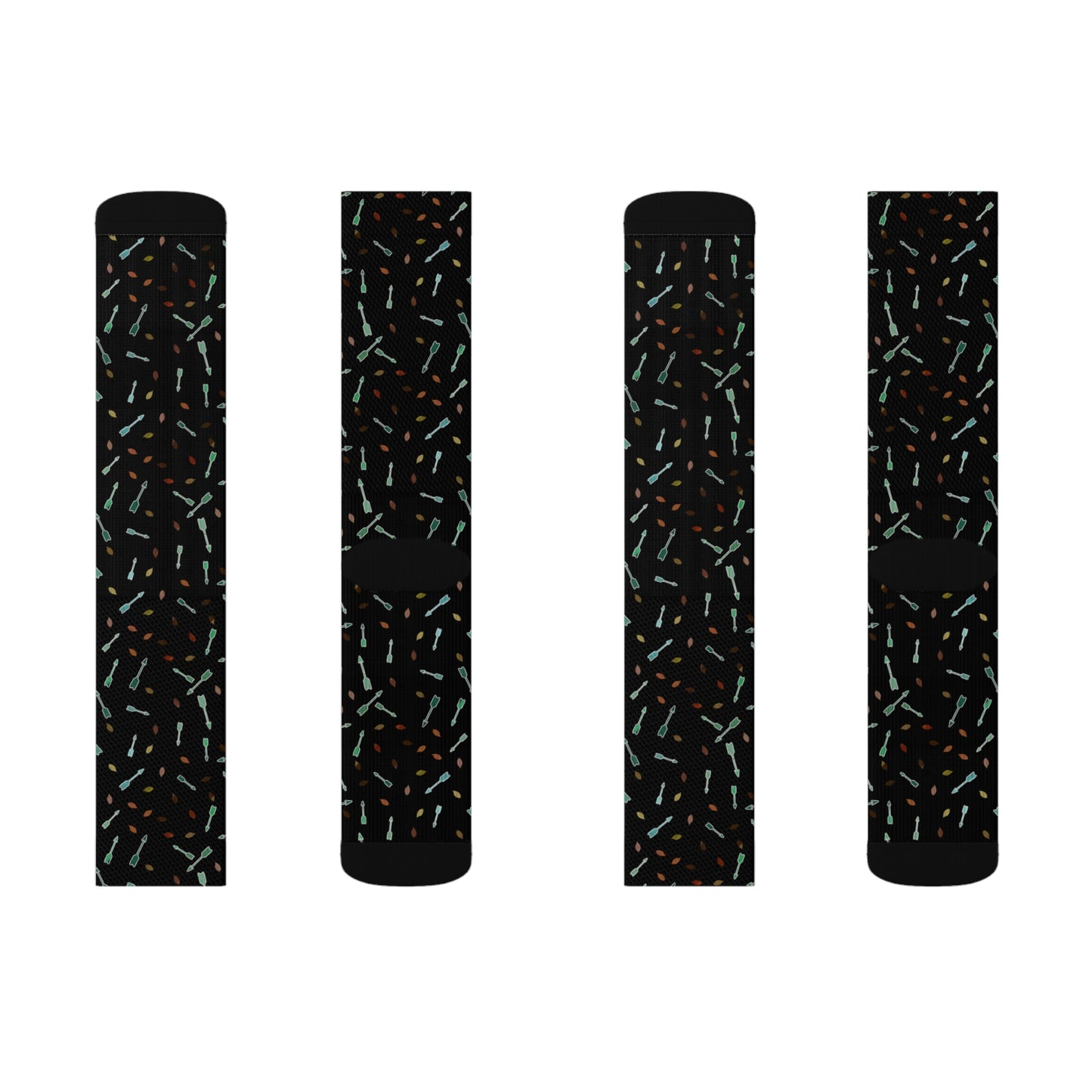 Leaves and Arrows Sublimation Socks - Tales from the Tangle