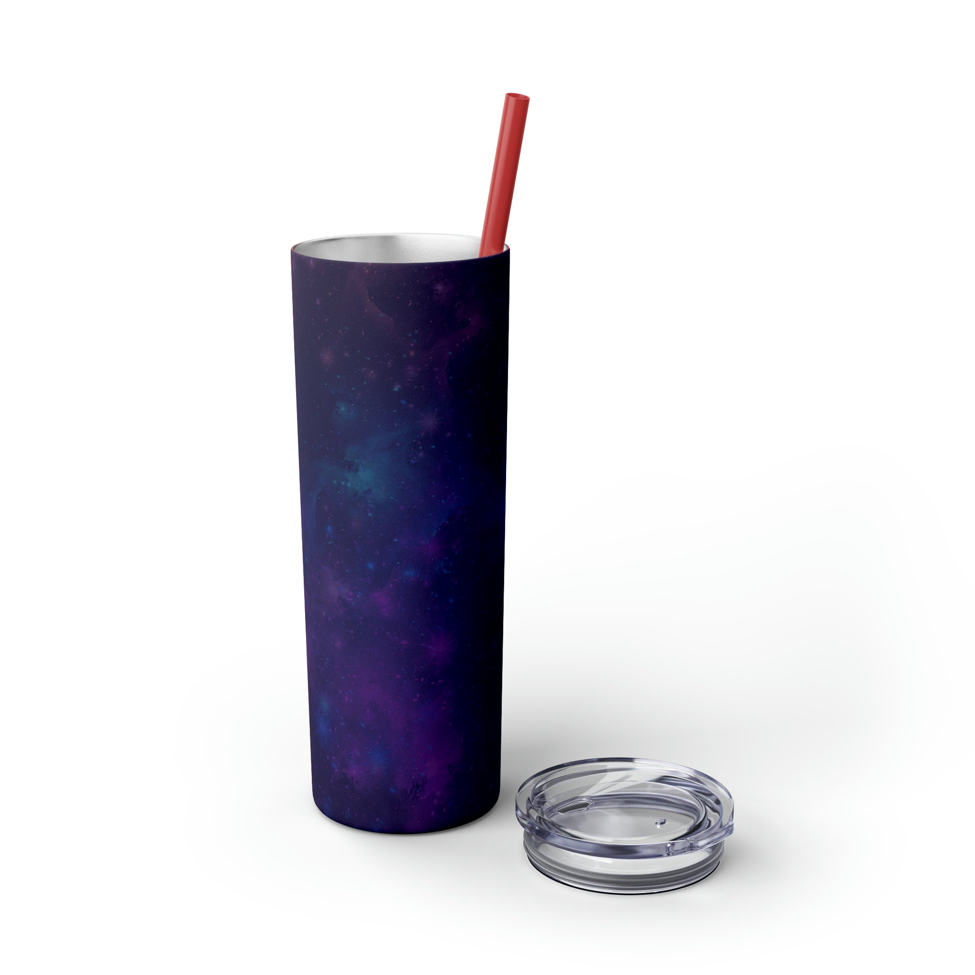 Galaxy Print Skinny Tumbler with Straw, 20oz - Tales from the Tangle