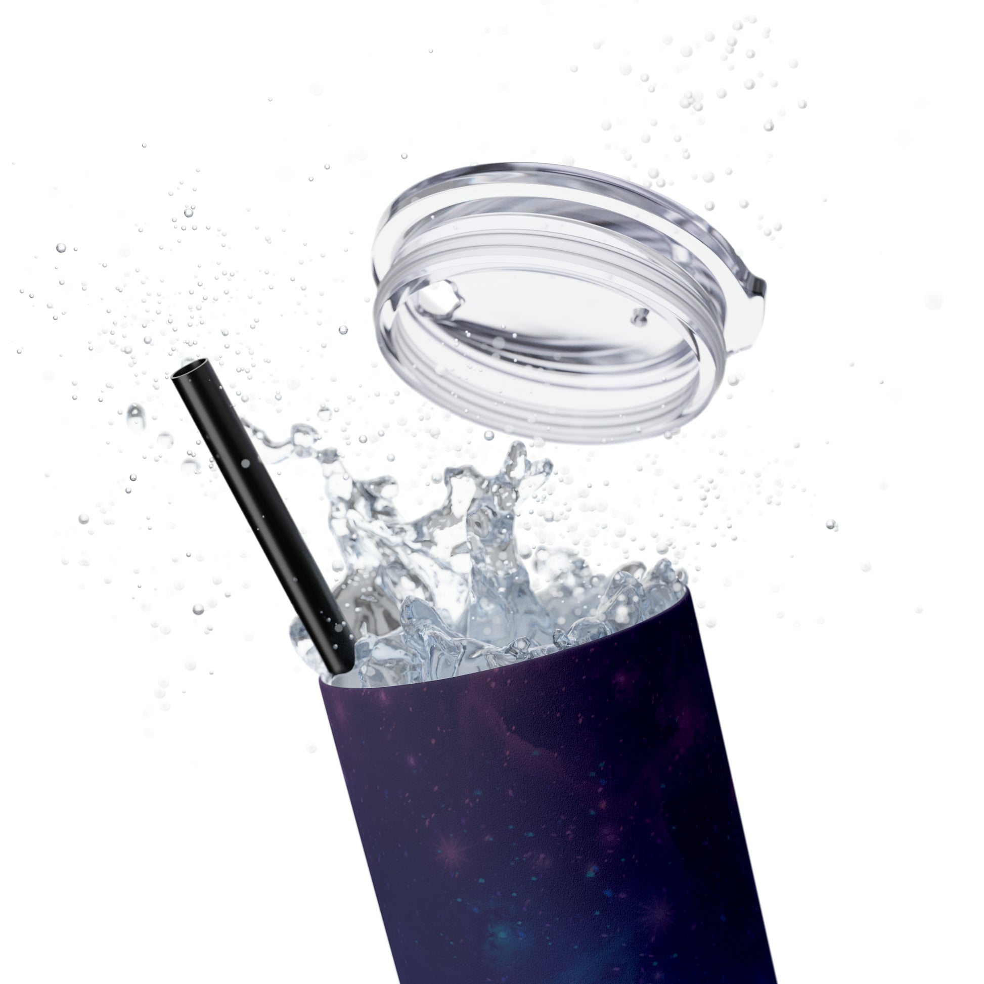 Galaxy Print Skinny Tumbler with Straw, 20oz - Tales from the Tangle