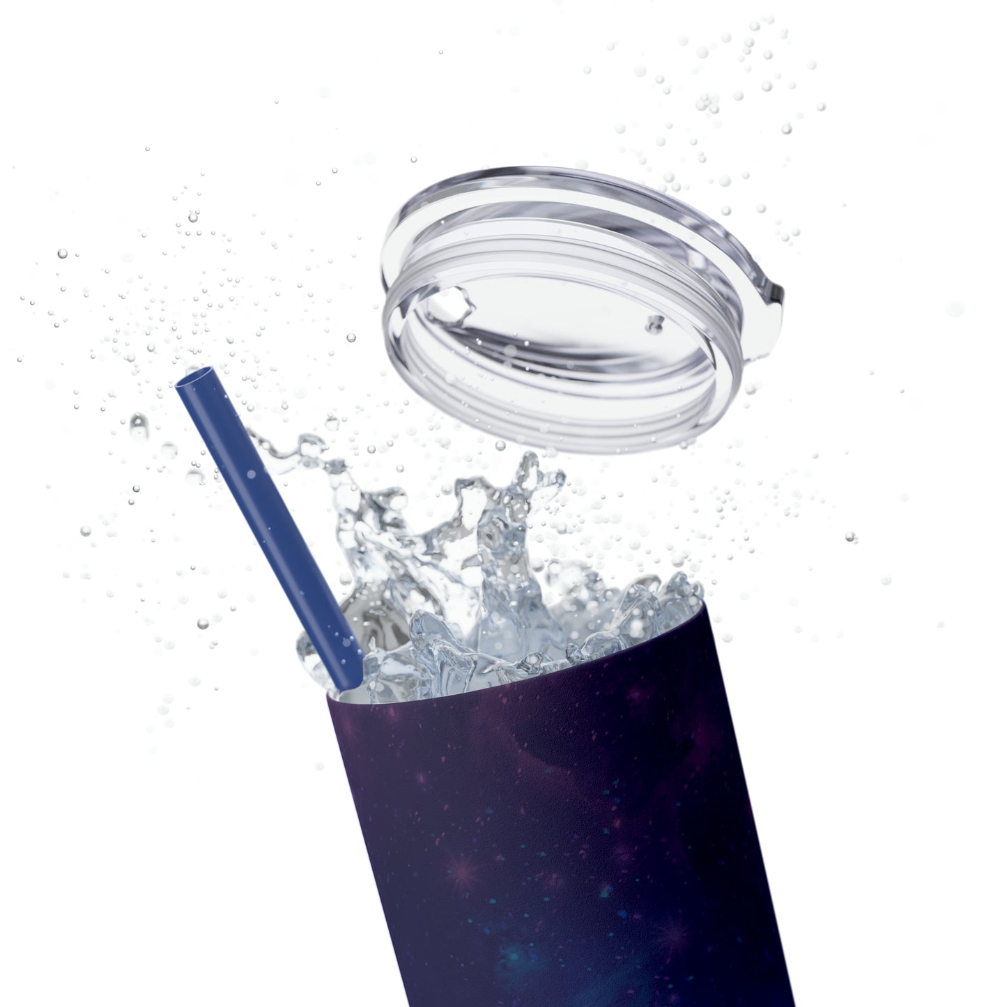 Galaxy Print Skinny Tumbler with Straw, 20oz - Tales from the Tangle