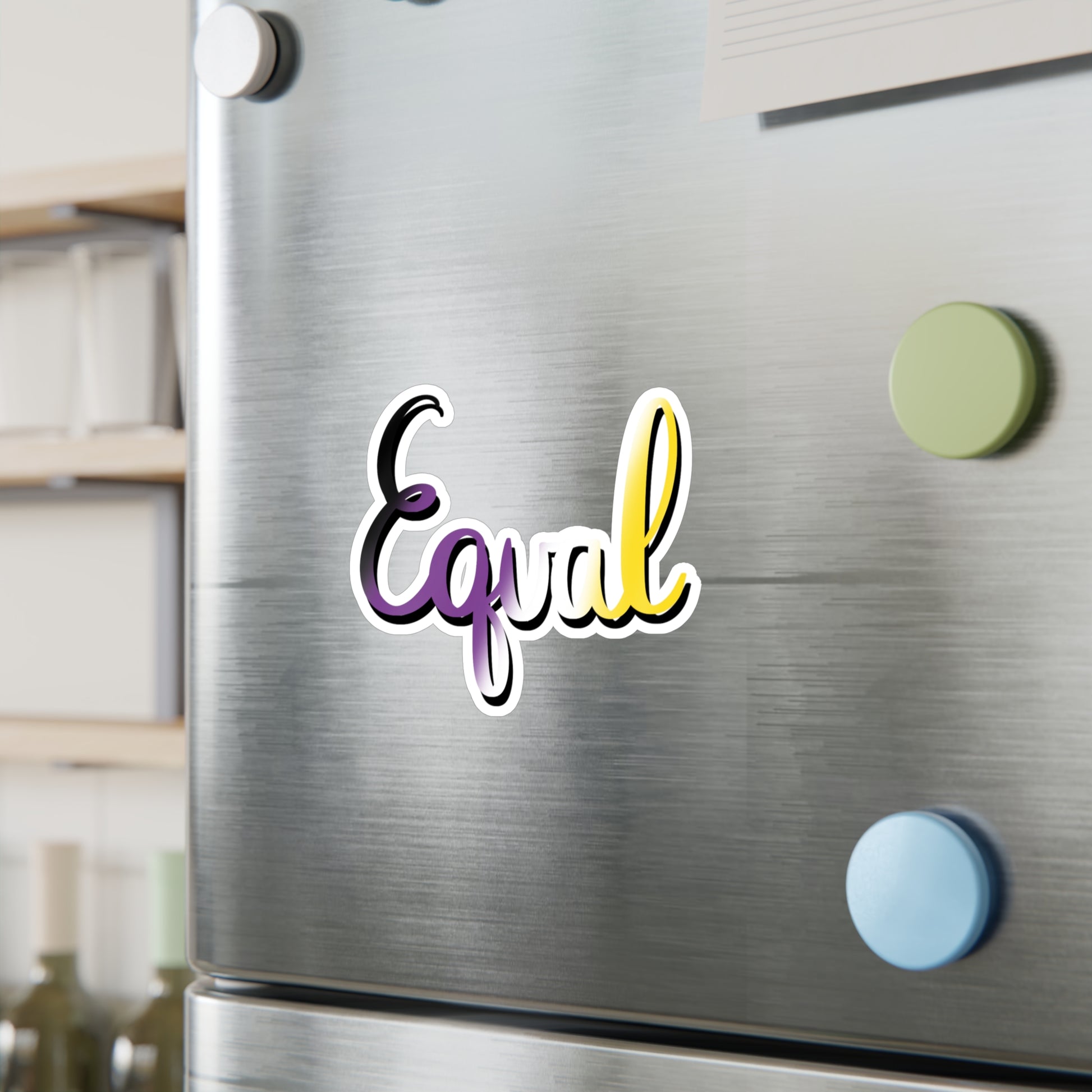 Nonbinary Pride Equal Kiss-Cut Vinyl Decals - Tales from the Tangle