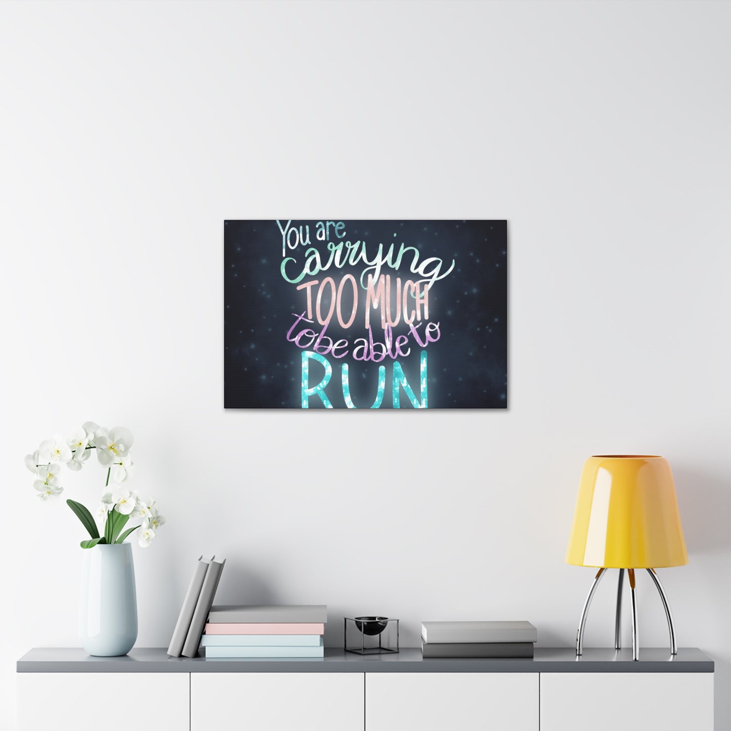 You are carrying too much to be able to run Canvas Gallery Wraps