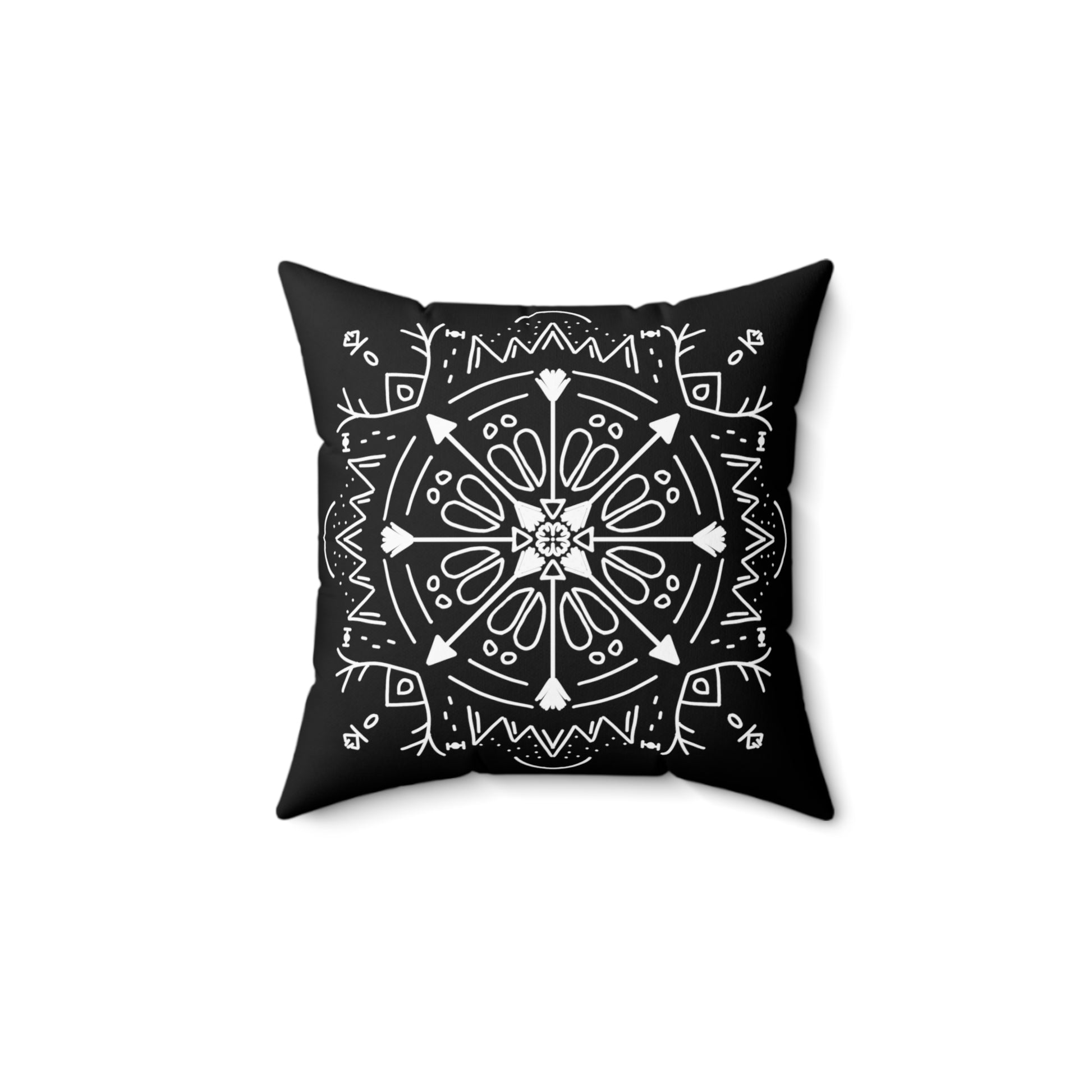 Archer’s Mandala Spun Polyester Square Pillow - Tales from the Tangle