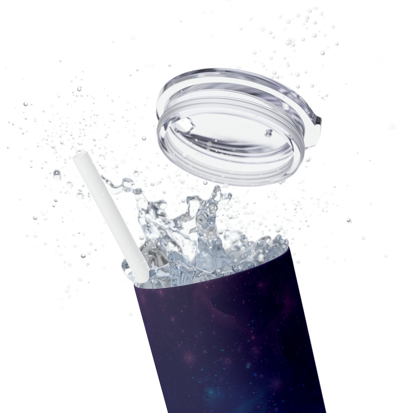 Galaxy Print Skinny Tumbler with Straw, 20oz - Tales from the Tangle