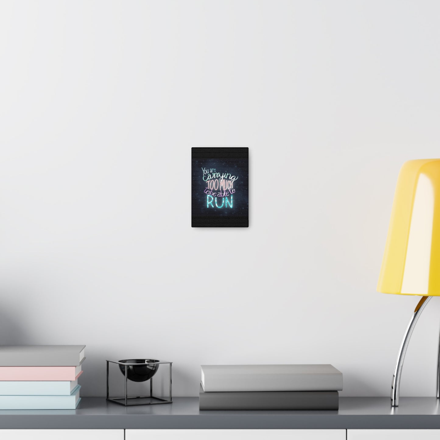 You are carrying too much to be able to run Canvas Gallery Wraps