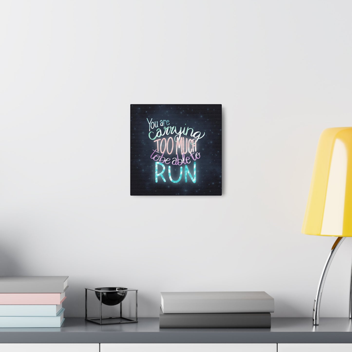 You are carrying too much to be able to run Canvas Gallery Wraps