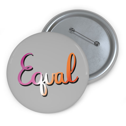 Lesbian Pride Equal Custom Pin Buttons - Tales from the Tangle