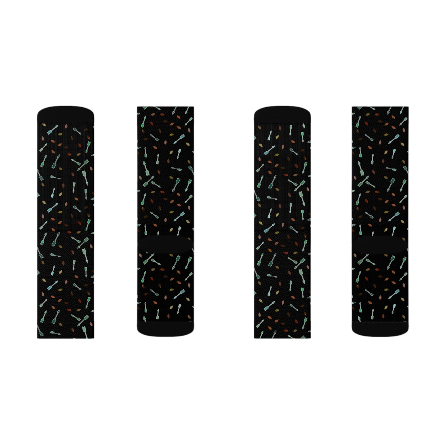 Leaves and Arrows Sublimation Socks - Tales from the Tangle