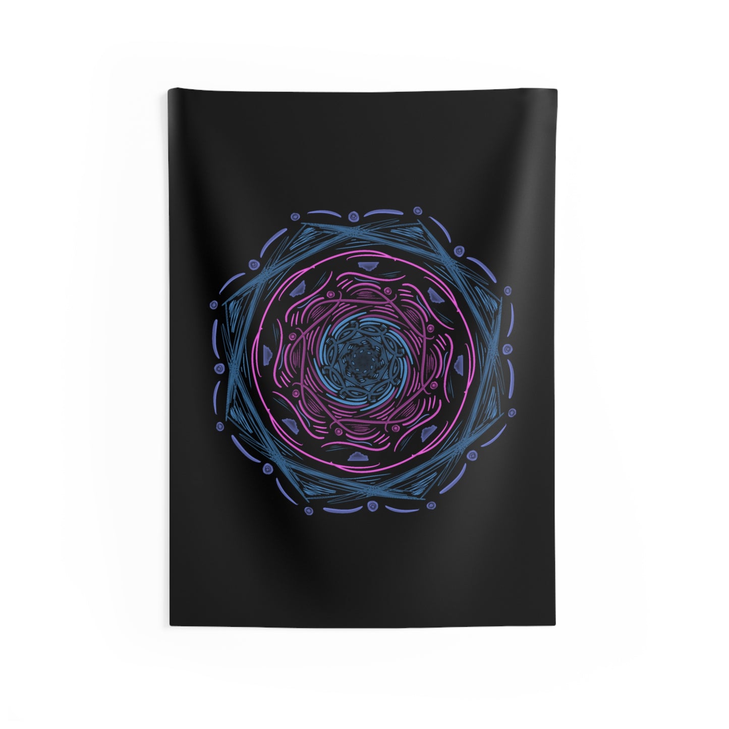 Dark Mandala Indoor Wall Tapestries - Tales from the Tangle
