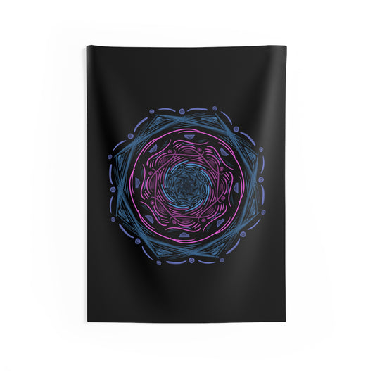 Dark Mandala Indoor Wall Tapestries - Tales from the Tangle