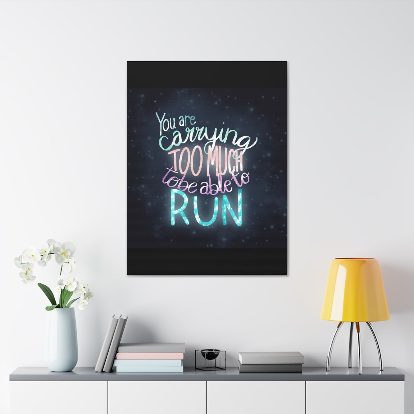 You are carrying too much to be able to run Canvas Gallery Wraps