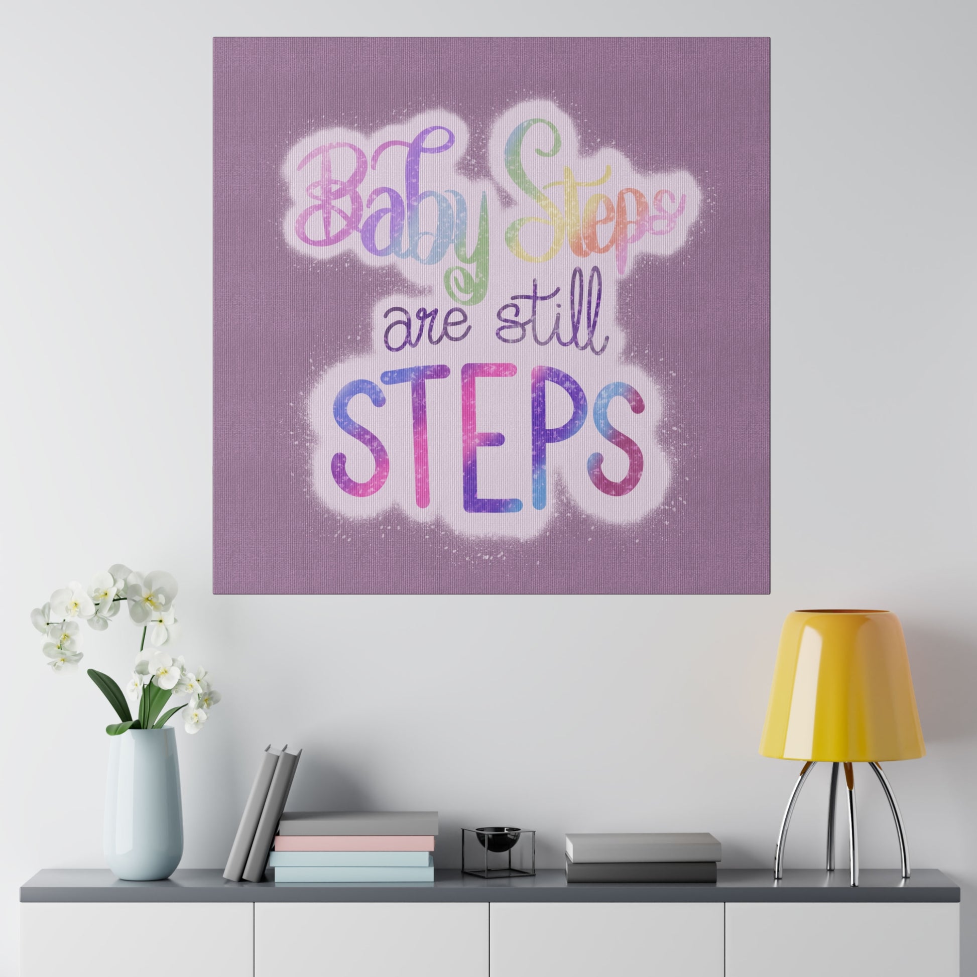 Baby Steps are Still Steps Matte Canvas, Stretched, 0.75" - Tales from the Tangle