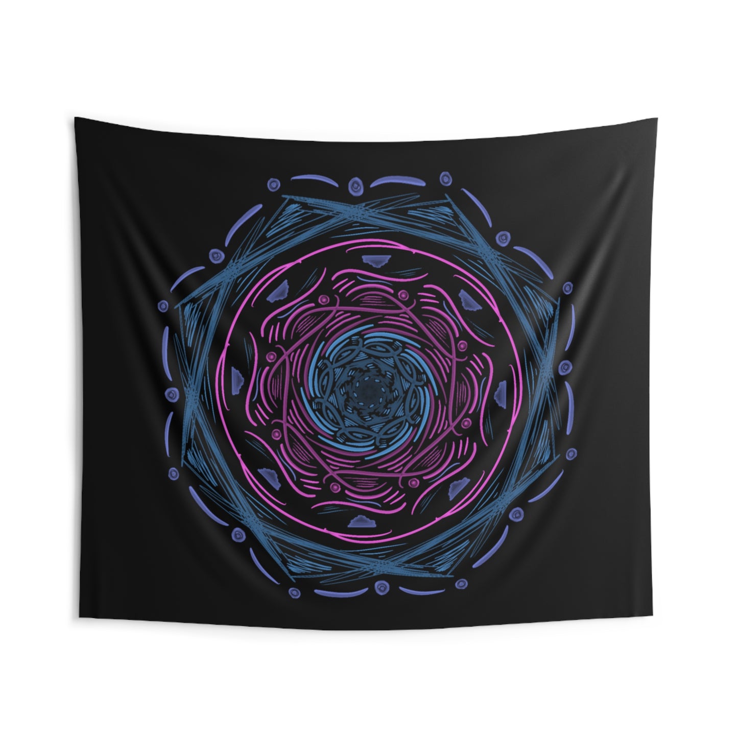 Dark Mandala Indoor Wall Tapestries - Tales from the Tangle