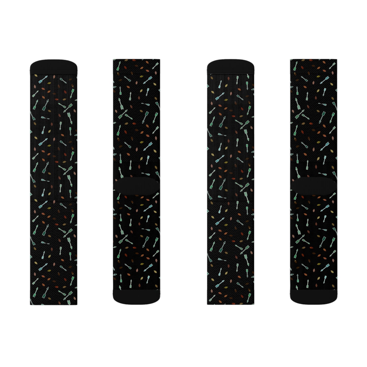 Leaves and Arrows Sublimation Socks - Tales from the Tangle