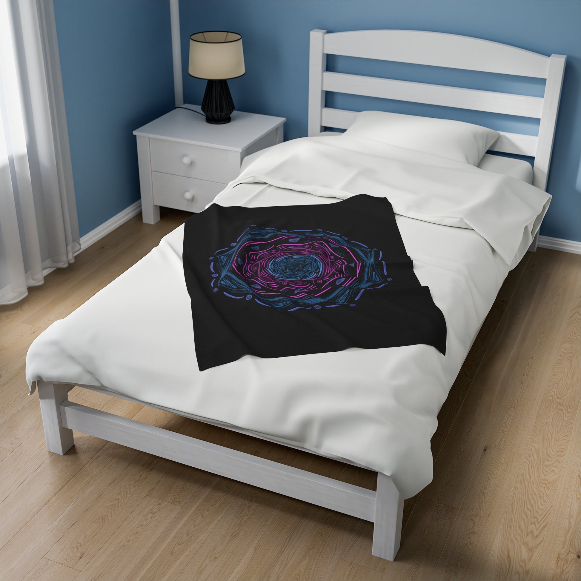 Dark Mandala Velveteen Plush Blanket - Tales from the Tangle