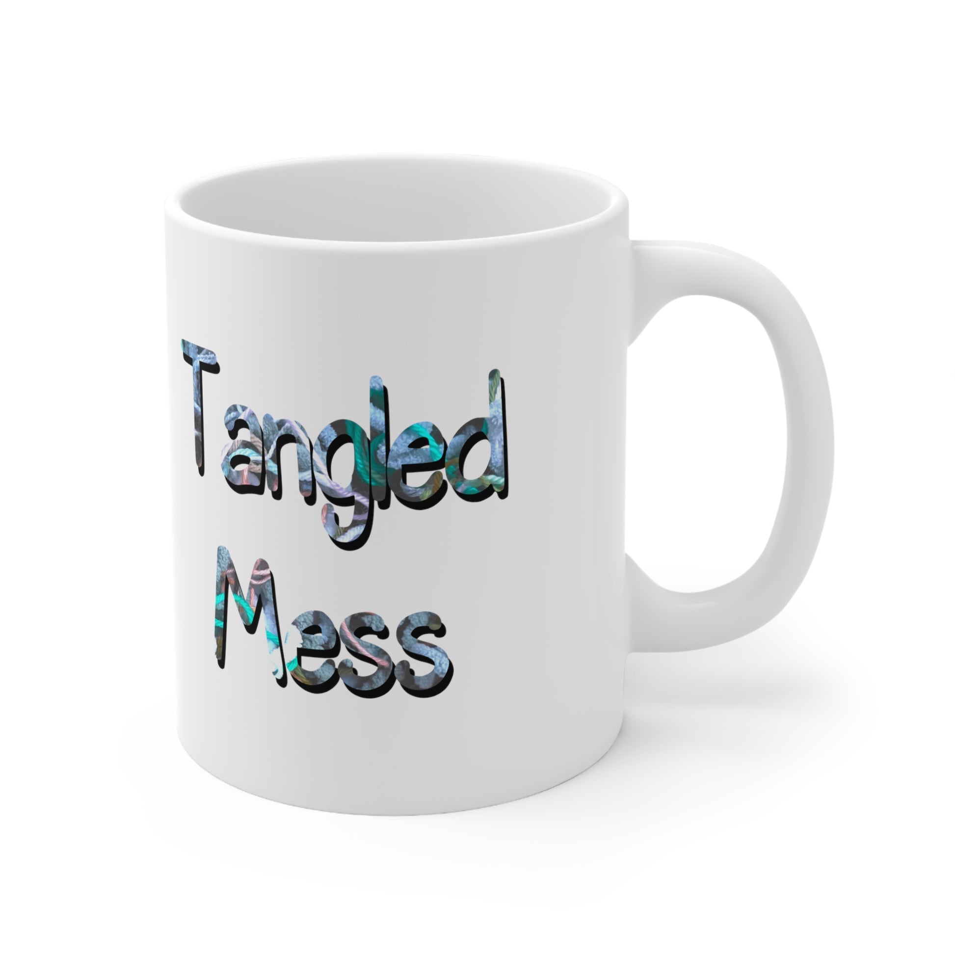 Tangled Mess Yarn Ceramic Mug 11oz - Tales from the Tangle