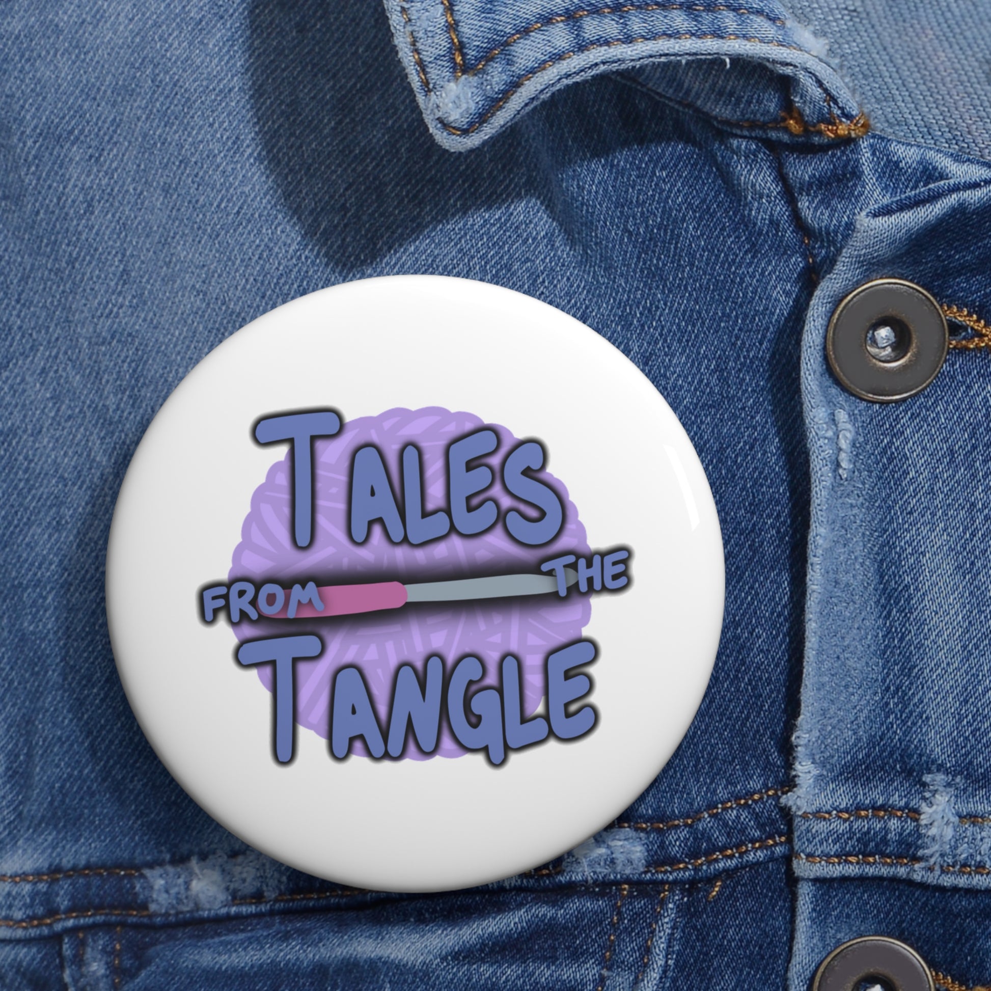 Tales from the Tangle Logo Custom Pin Buttons - Tales from the Tangle