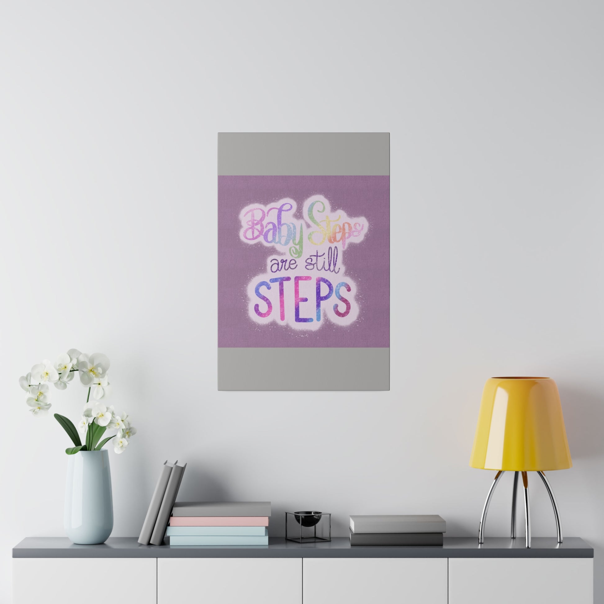 Baby Steps are Still Steps Matte Canvas, Stretched, 0.75" - Tales from the Tangle