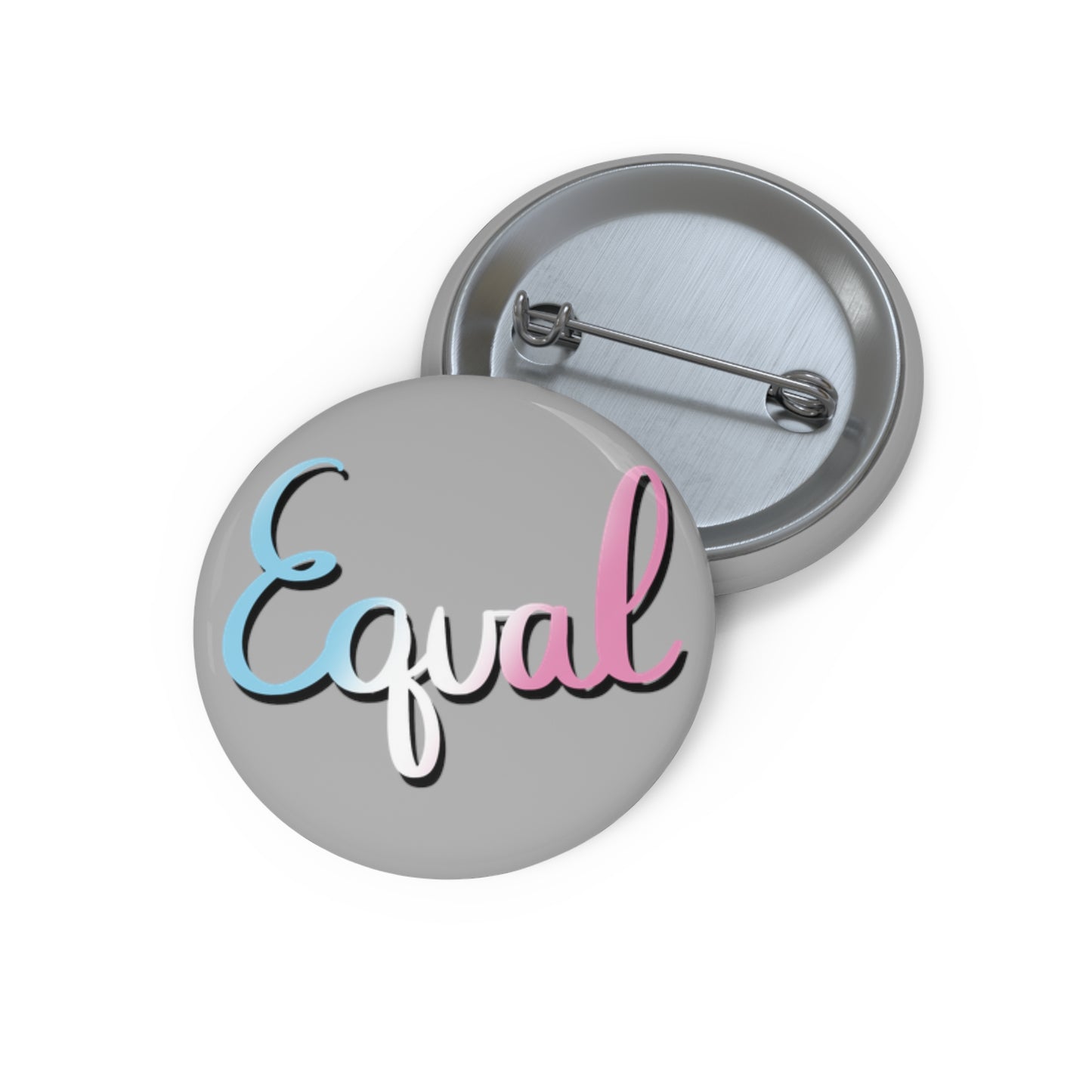 Trans Pride Equal Custom Pin Buttons - Tales from the Tangle