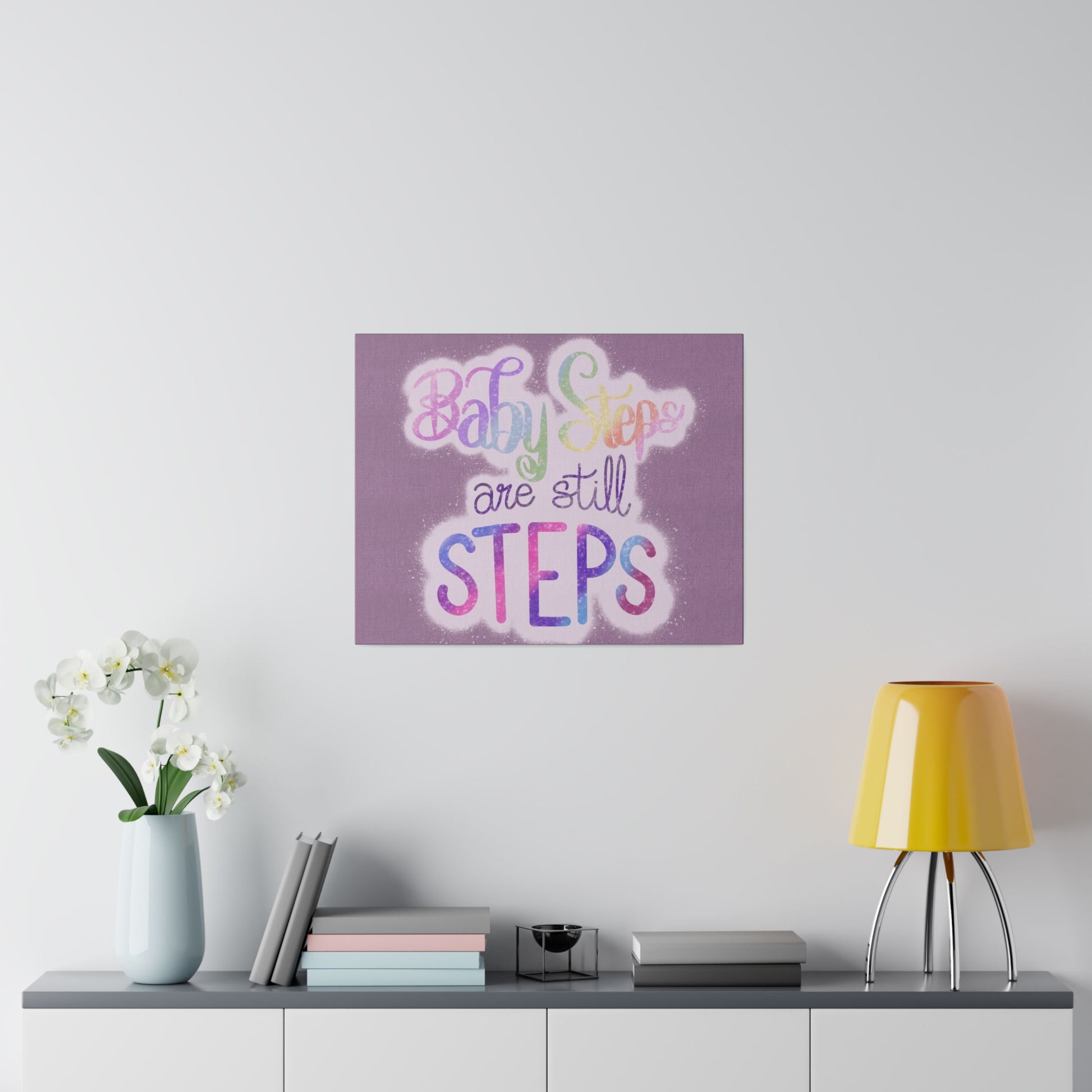 Baby Steps are Still Steps Matte Canvas, Stretched, 0.75" - Tales from the Tangle