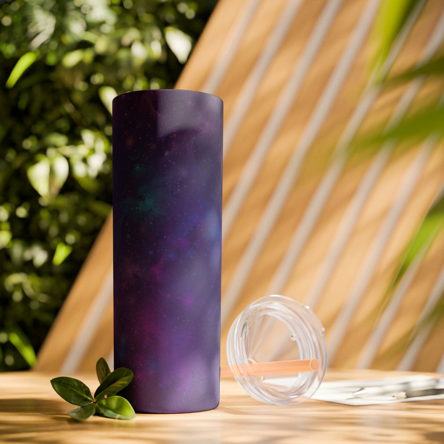 Galaxy Print Skinny Tumbler with Straw, 20oz - Tales from the Tangle