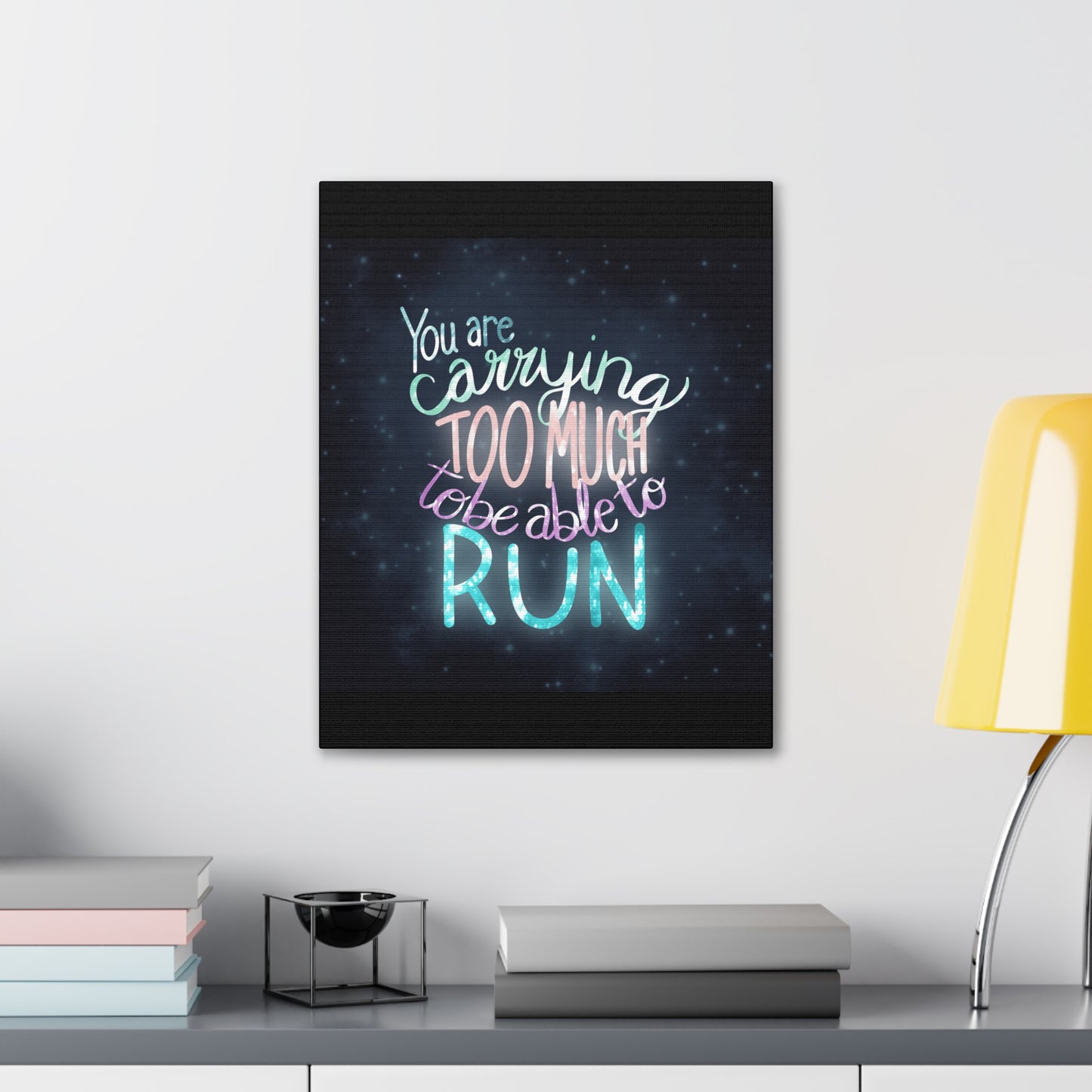 You are carrying too much to be able to run Canvas Gallery Wraps