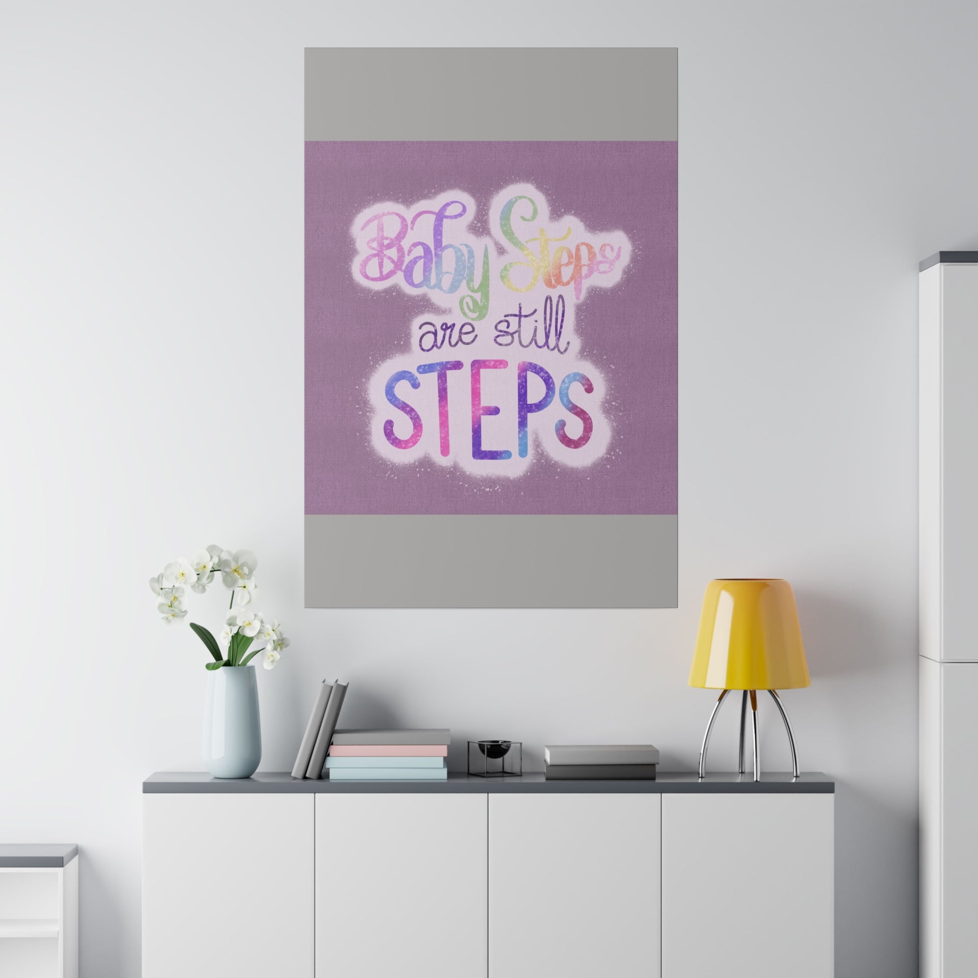 Baby Steps are Still Steps Matte Canvas, Stretched, 0.75" - Tales from the Tangle