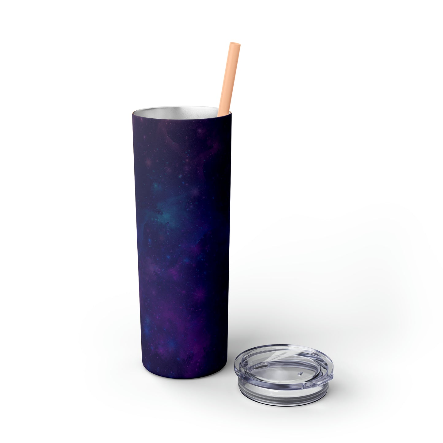 Galaxy Print Skinny Tumbler with Straw, 20oz - Tales from the Tangle