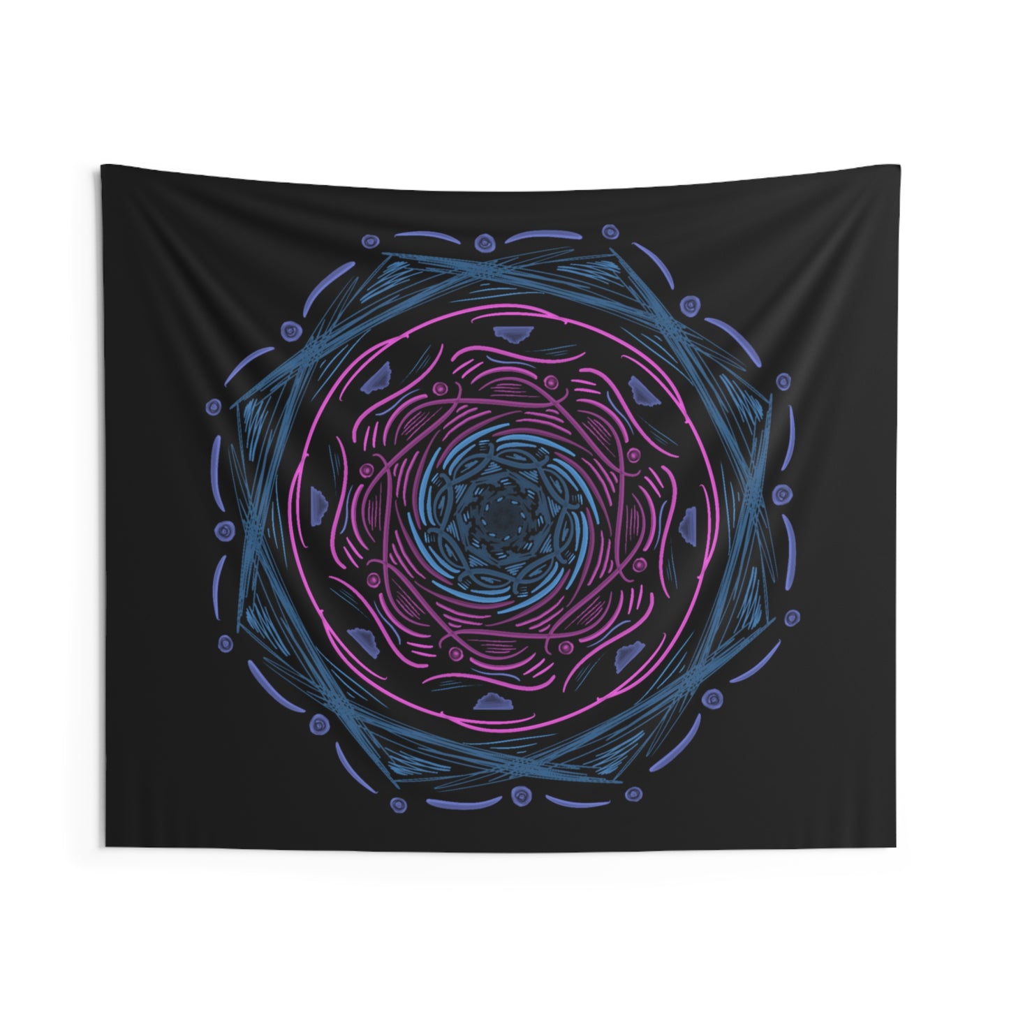 Dark Mandala Indoor Wall Tapestries - Tales from the Tangle