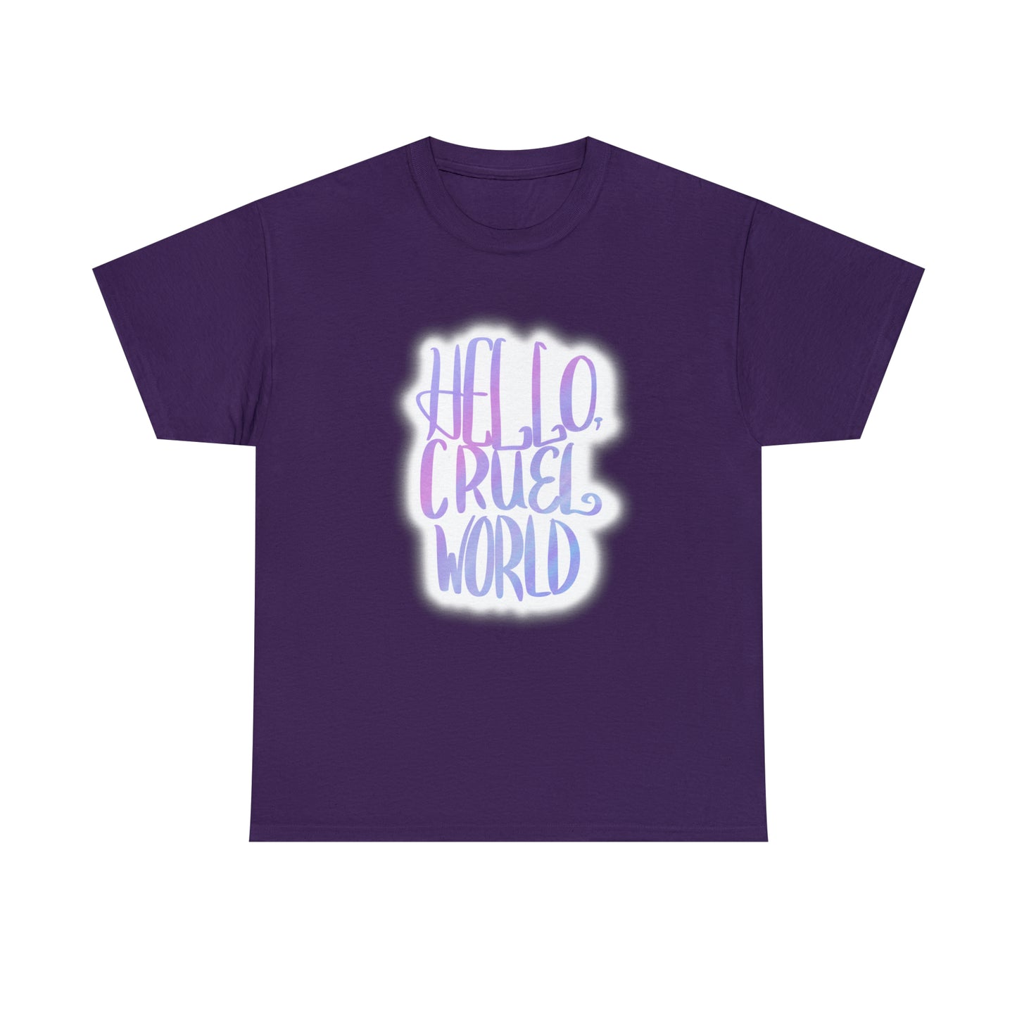 Hello Cruel World Unisex Heavy Cotton Tee - Tales from the Tangle