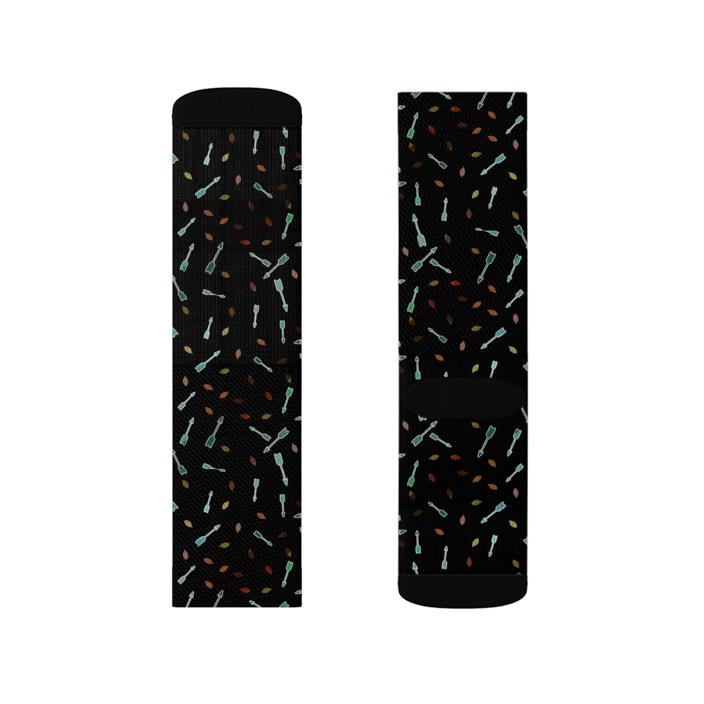 Leaves and Arrows Sublimation Socks - Tales from the Tangle