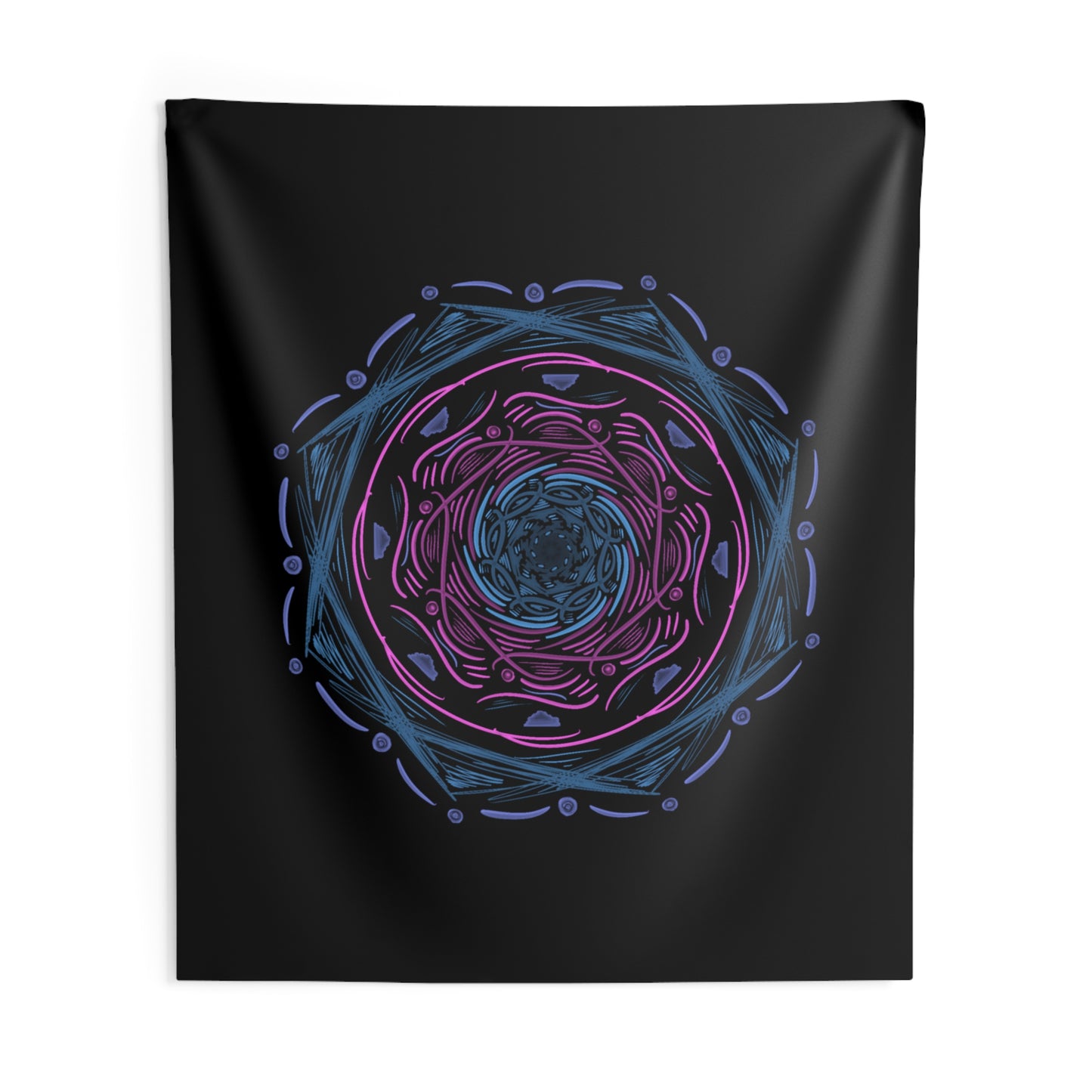 Dark Mandala Indoor Wall Tapestries - Tales from the Tangle