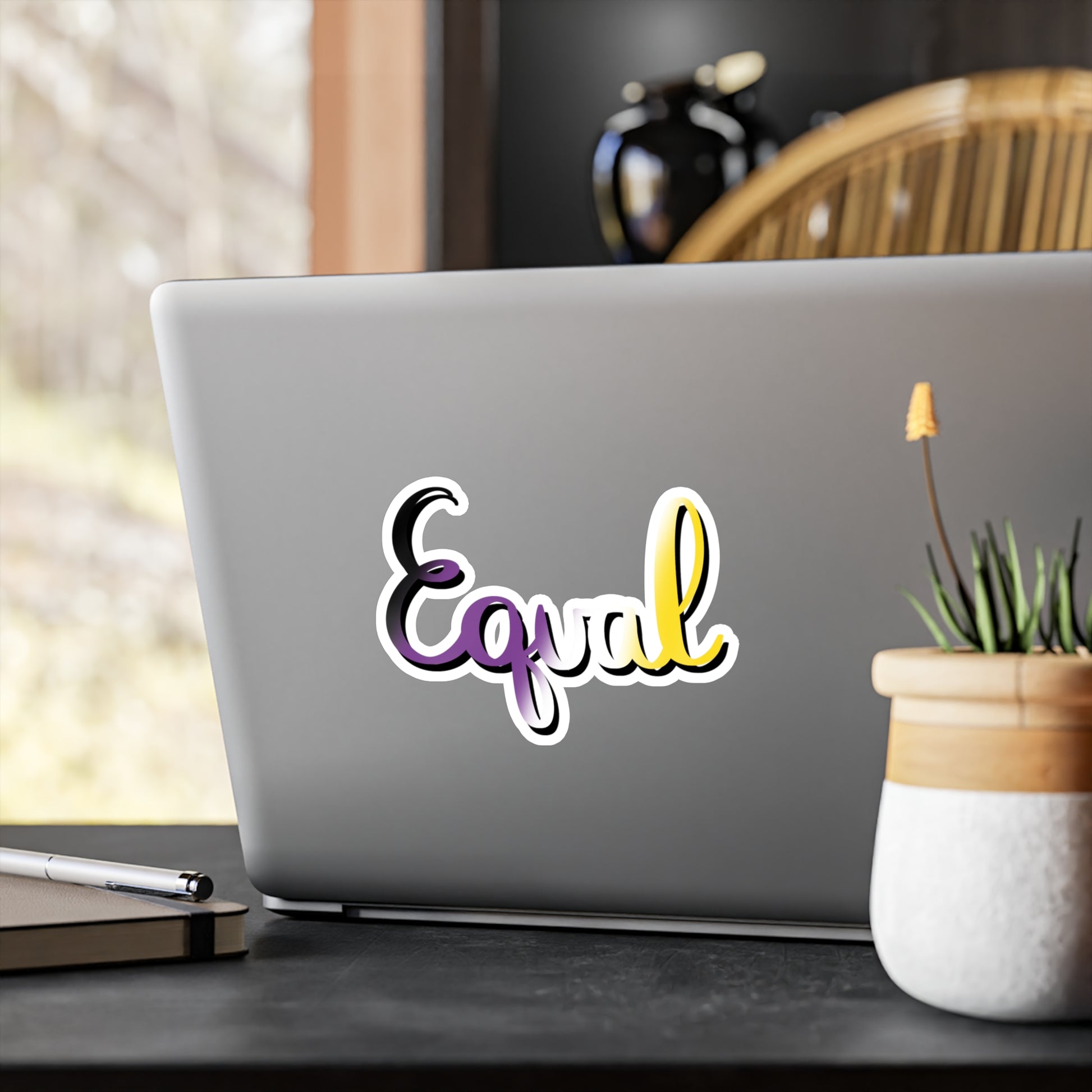 Nonbinary Pride Equal Kiss-Cut Vinyl Decals - Tales from the Tangle