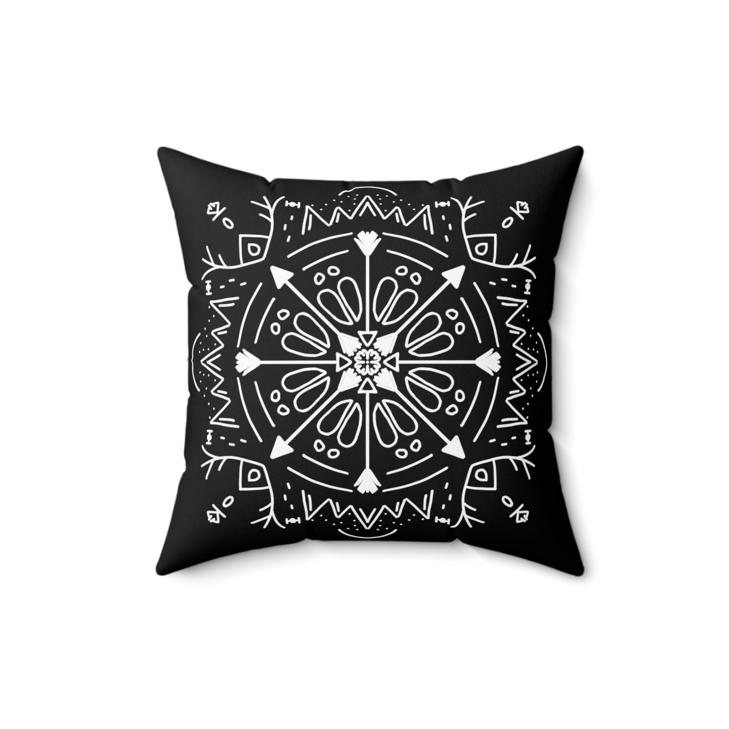 Archer’s Mandala Spun Polyester Square Pillow - Tales from the Tangle