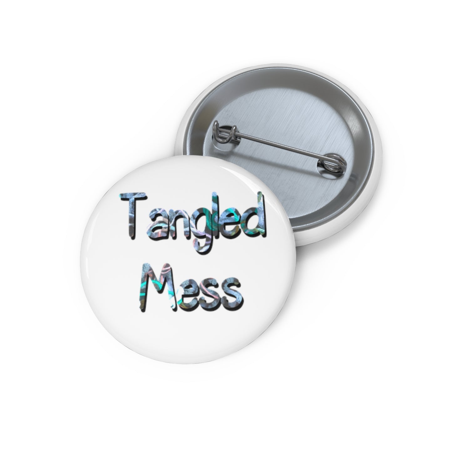 Tangled Mess Yarn Custom Pin Buttons - Tales from the Tangle