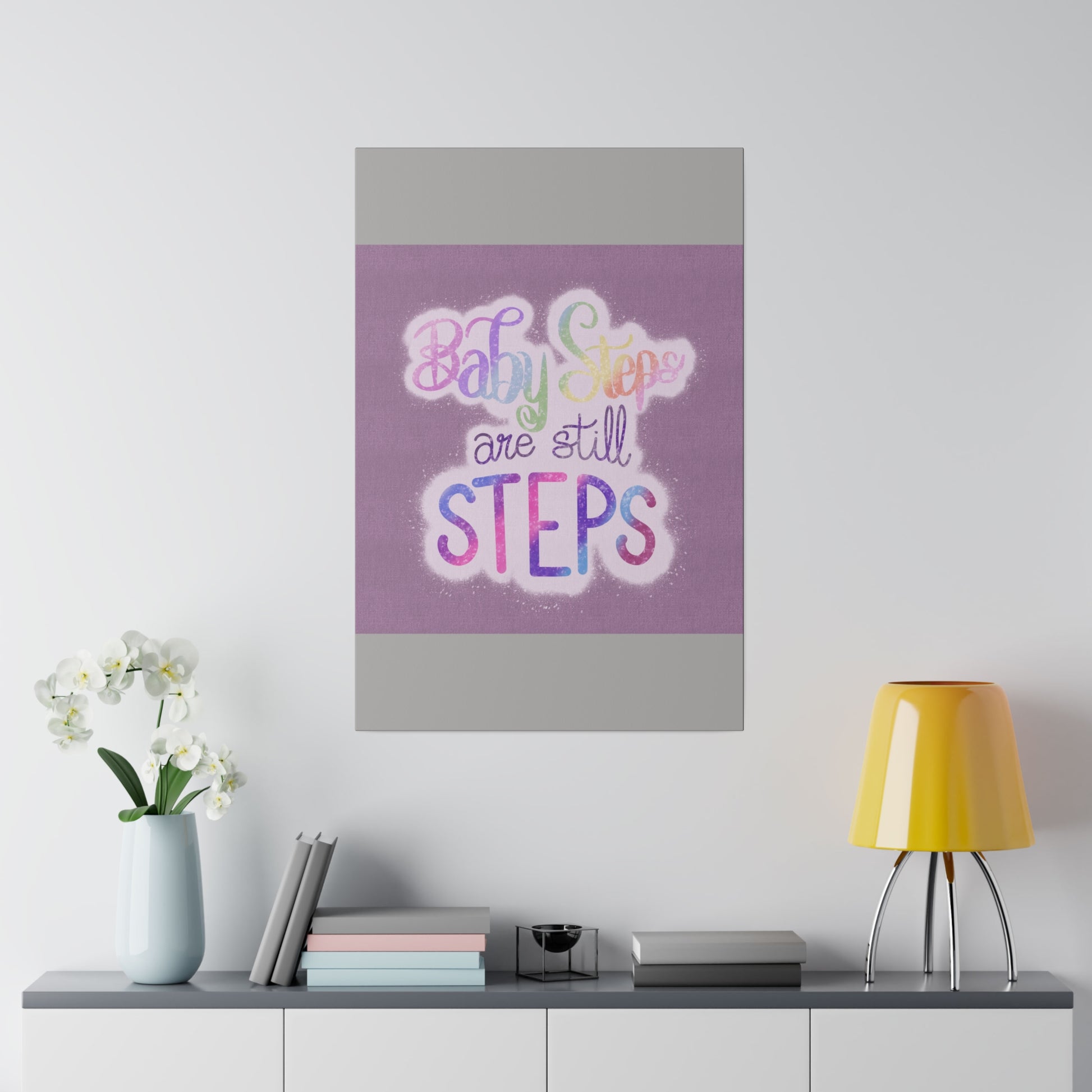 Baby Steps are Still Steps Matte Canvas, Stretched, 0.75" - Tales from the Tangle