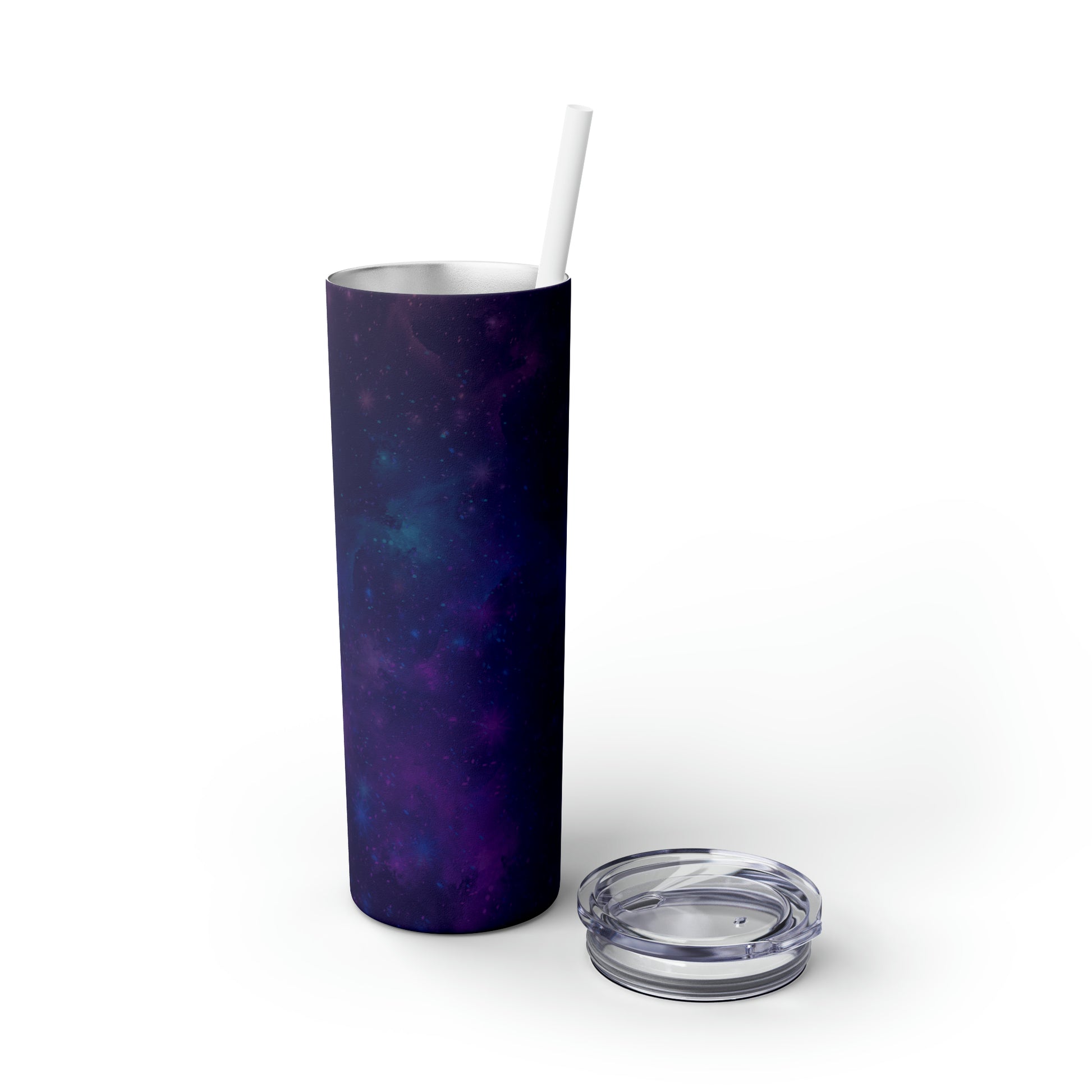 Galaxy Print Skinny Tumbler with Straw, 20oz - Tales from the Tangle