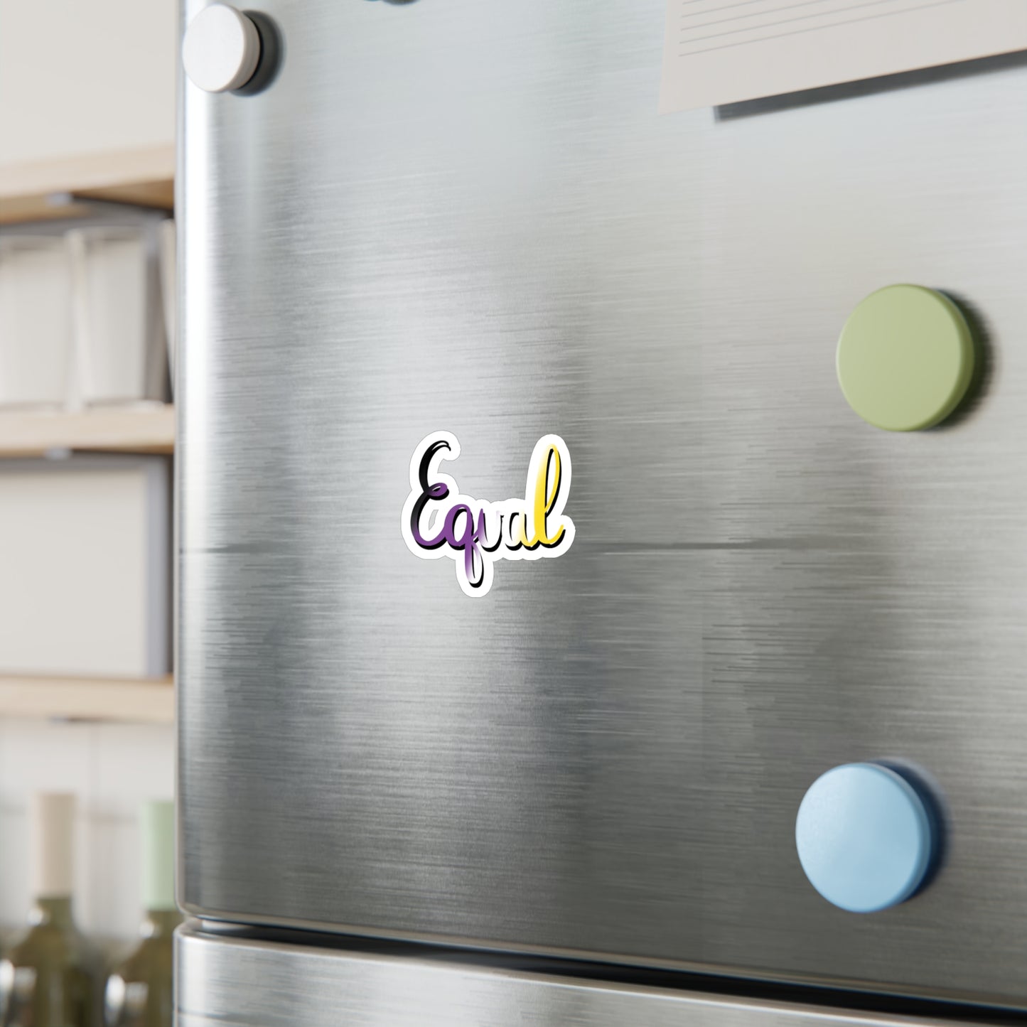 Nonbinary Pride Equal Kiss-Cut Vinyl Decals - Tales from the Tangle