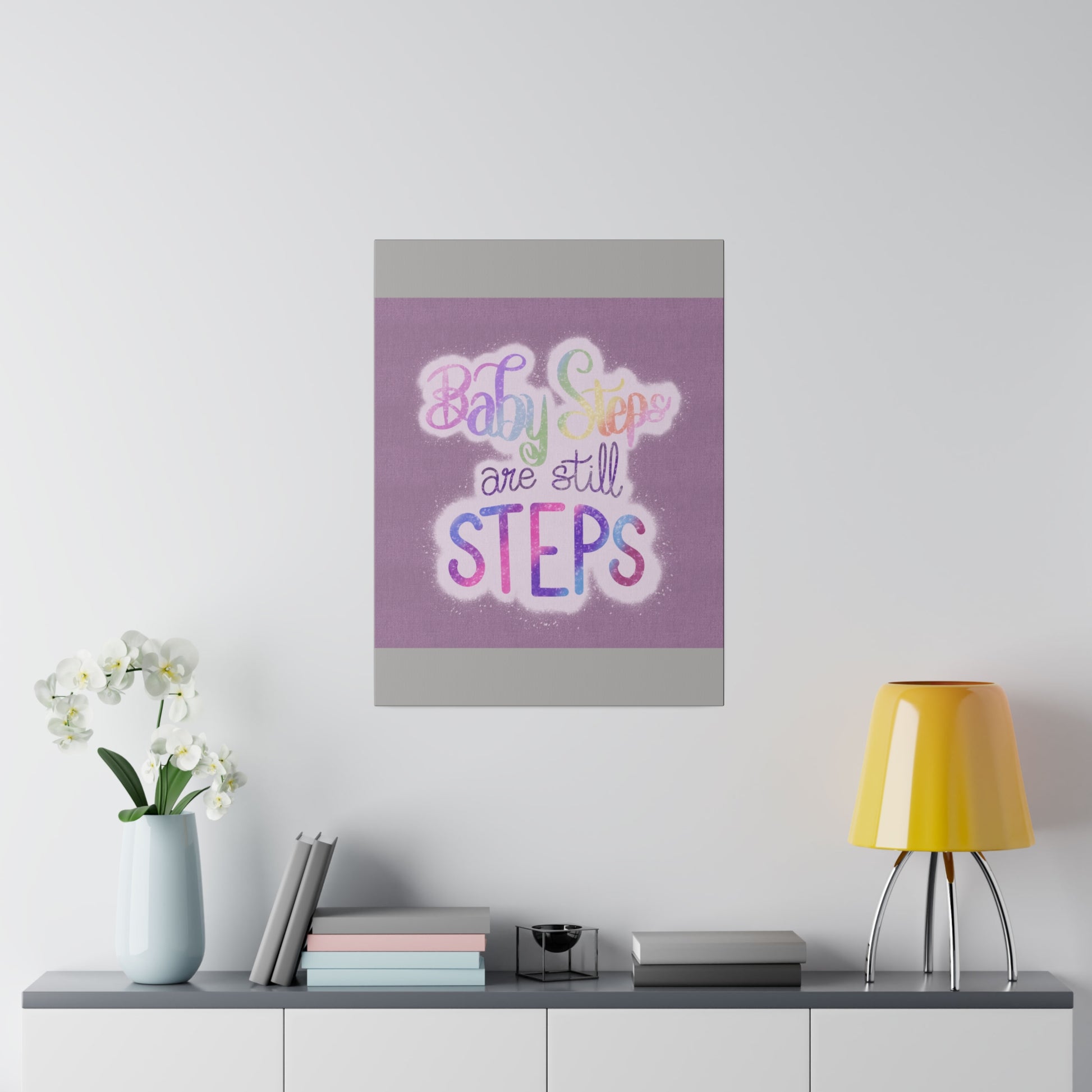 Baby Steps are Still Steps Matte Canvas, Stretched, 0.75" - Tales from the Tangle